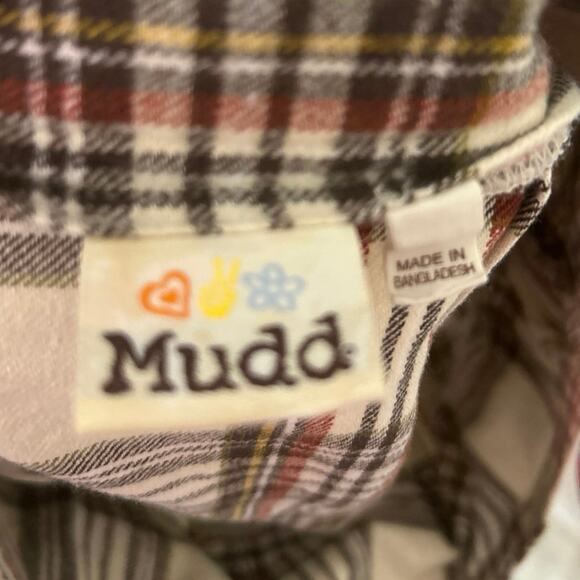 Mudd Y2K Cream Plaid Pleated Micro Mini Skirt Preppy Schoolgirl Coquette GrungeL - Picture 7 of 11